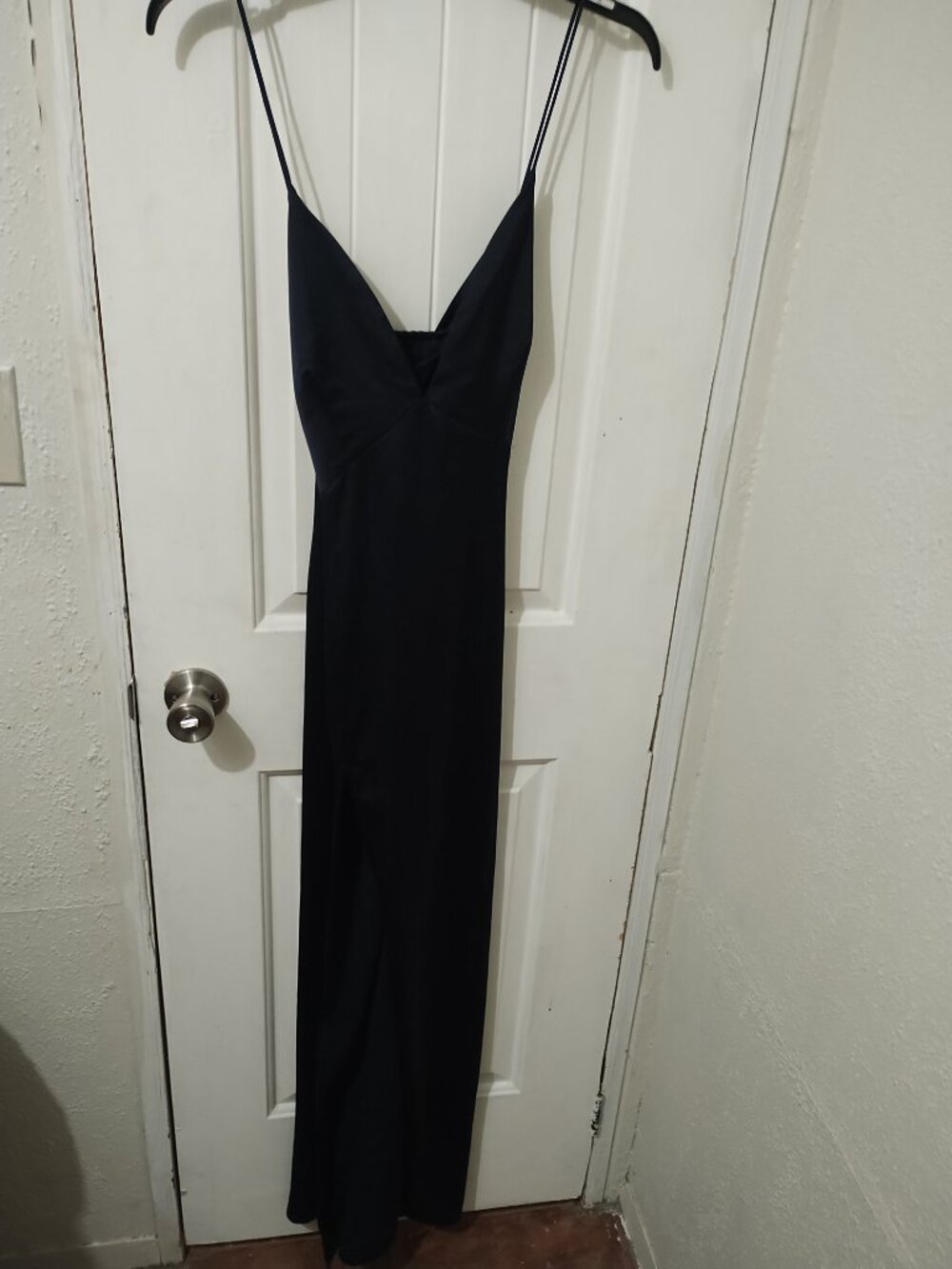 Nasty Gal Collection Black Satin Maxi Slip Dress US 8 Formal Wedding Holiday Y2K